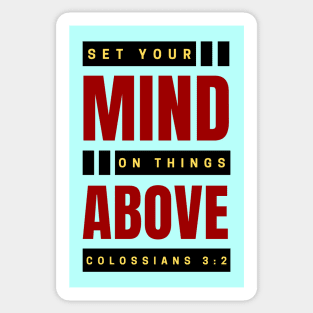 Set Your Mind On Things Above | Bible Verse Colossians 3:2 Sticker